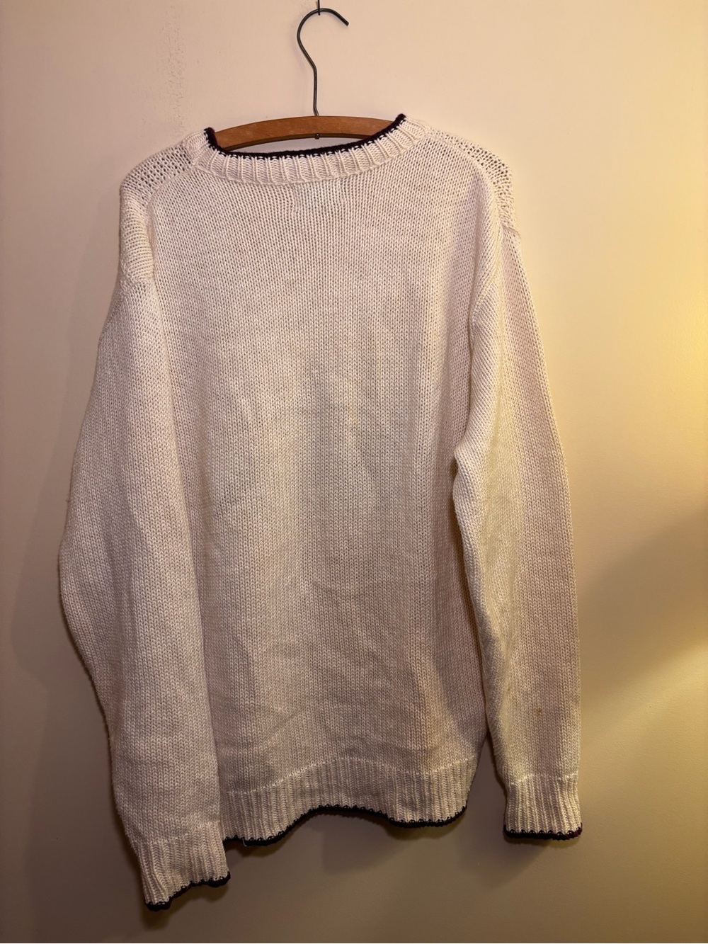 Vintage Cream Sweater with Embroidered Deer - Picture 3 of 8